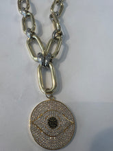 Load image into Gallery viewer, JT Mixed Metal Large Paperclip Necklace