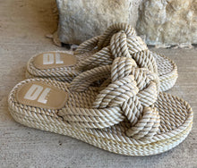 Load image into Gallery viewer, Knotty Natural Rope Sandal