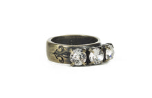 Load image into Gallery viewer, French Kande Triple Swarvoski Ring