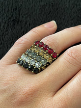 Load image into Gallery viewer, French Kande Cinq Swarovski Ring with Choice of Swarovski
