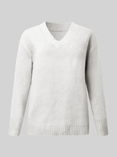 Load image into Gallery viewer, V-Neck Long Sleeve Knit Top