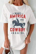 Load image into Gallery viewer, Cowboy Graphic Round Neck Half Sleeve T-Shirt