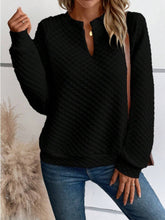 Load image into Gallery viewer, Notched Long Sleeve Sweatshirt