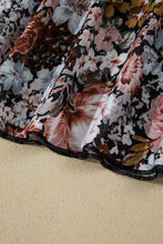 Load image into Gallery viewer, Floral Print Mesh Mock Neck Top
