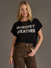 Load image into Gallery viewer, Black &amp; White Whiskey Weather Short Sleeve Sweater