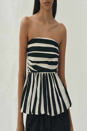 Stripe Bubble Tube Top