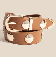 Load image into Gallery viewer, Studded Veagan Leather Belt