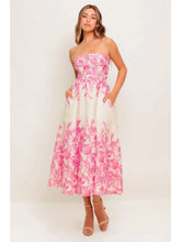 Load image into Gallery viewer, Strapless Printed Woven Dress