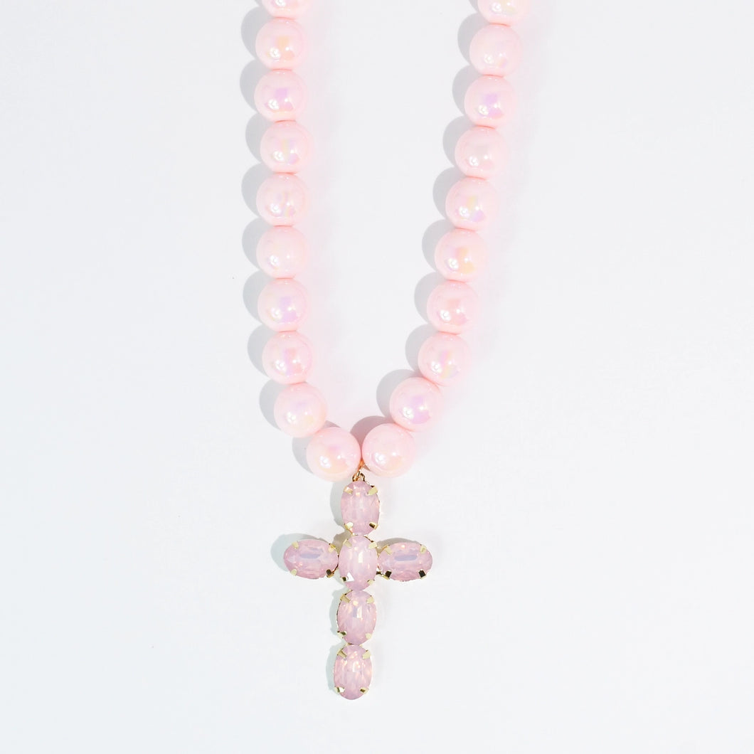 Pink Cross Necklace – Signature Beauty Bar & Fashions