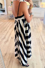 Load image into Gallery viewer, Maxi Dress-Black and White Striped