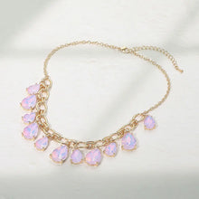Load image into Gallery viewer, Cushion Teardrop Cluster Drop Station Necklace