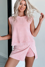Load image into Gallery viewer, Playdate Mineral Wash Sleeveless Top and Split Skort Set