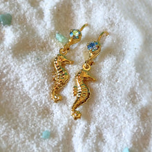 Load image into Gallery viewer, Sorrelli Seahorse Studded Dangle Earrings-Pastel