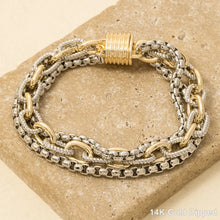 Load image into Gallery viewer, Magnetic Triple Chain Bracelet