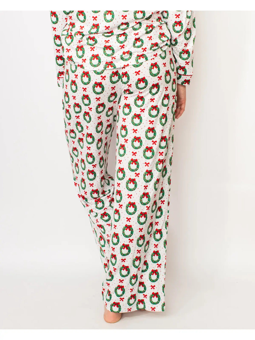 The Royal Standard Wreath Sleep Pants-White/Red/Green