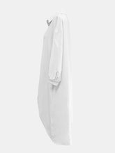 Load image into Gallery viewer, Full Size High-Low Collared Neck Long Sleeve Shirt