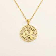 Load image into Gallery viewer, Flat Earth Pendant Necklace