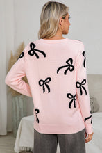 Load image into Gallery viewer, Light Pink Bow Sweater