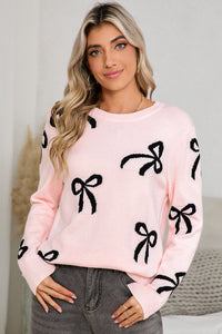 Light Pink Bow Sweater