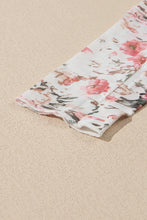 Load image into Gallery viewer, Floral Print Mesh Mock Neck Top