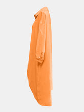Load image into Gallery viewer, Full Size High-Low Collared Neck Long Sleeve Shirt