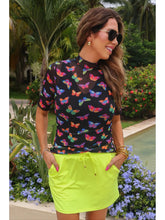 Load image into Gallery viewer, Kora Butterfly Mesh Top-Short Sleeve