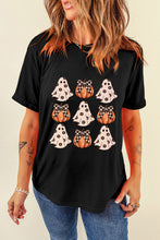 Load image into Gallery viewer, Halloween Graphic Round Neck Short Sleeve T-Shirt