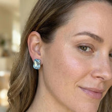 Load image into Gallery viewer, Sorrelli Brynn Oversized Blue Emerald-Cut Stud Earrings