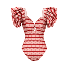 Load image into Gallery viewer, French Riviera Resort Swimsuit and Skirt Set