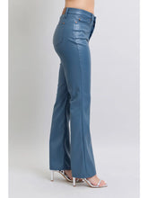 Load image into Gallery viewer, Judy Blue Faux Leather High Waisted Tummy Control Pant Bootcut-Blue