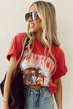 Load image into Gallery viewer, Tomato Red COWBOY Vintage Graphic Loose Tee