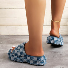 Load image into Gallery viewer, Plaid PU Leather Platform Sandals