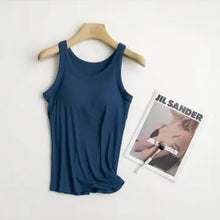 Load image into Gallery viewer, Tank Top Ribbed w/ Built In Bra