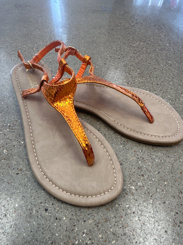 Metallic Orange Sandal