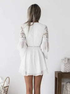 Black Lace Crochet Dress
