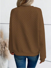 Load image into Gallery viewer, Notched Long Sleeve Sweatshirt