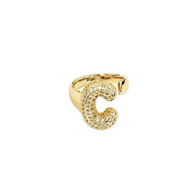 Load image into Gallery viewer, Pavé Initial Ring