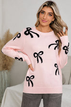 Load image into Gallery viewer, Light Pink Bow Sweater