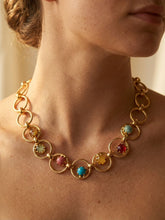 Load image into Gallery viewer, Sorrelli Odessa Open Ring Tennis Necklace, 7 Stones