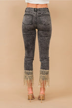 Load image into Gallery viewer, Blue B Side Sequin/Fringe Jean