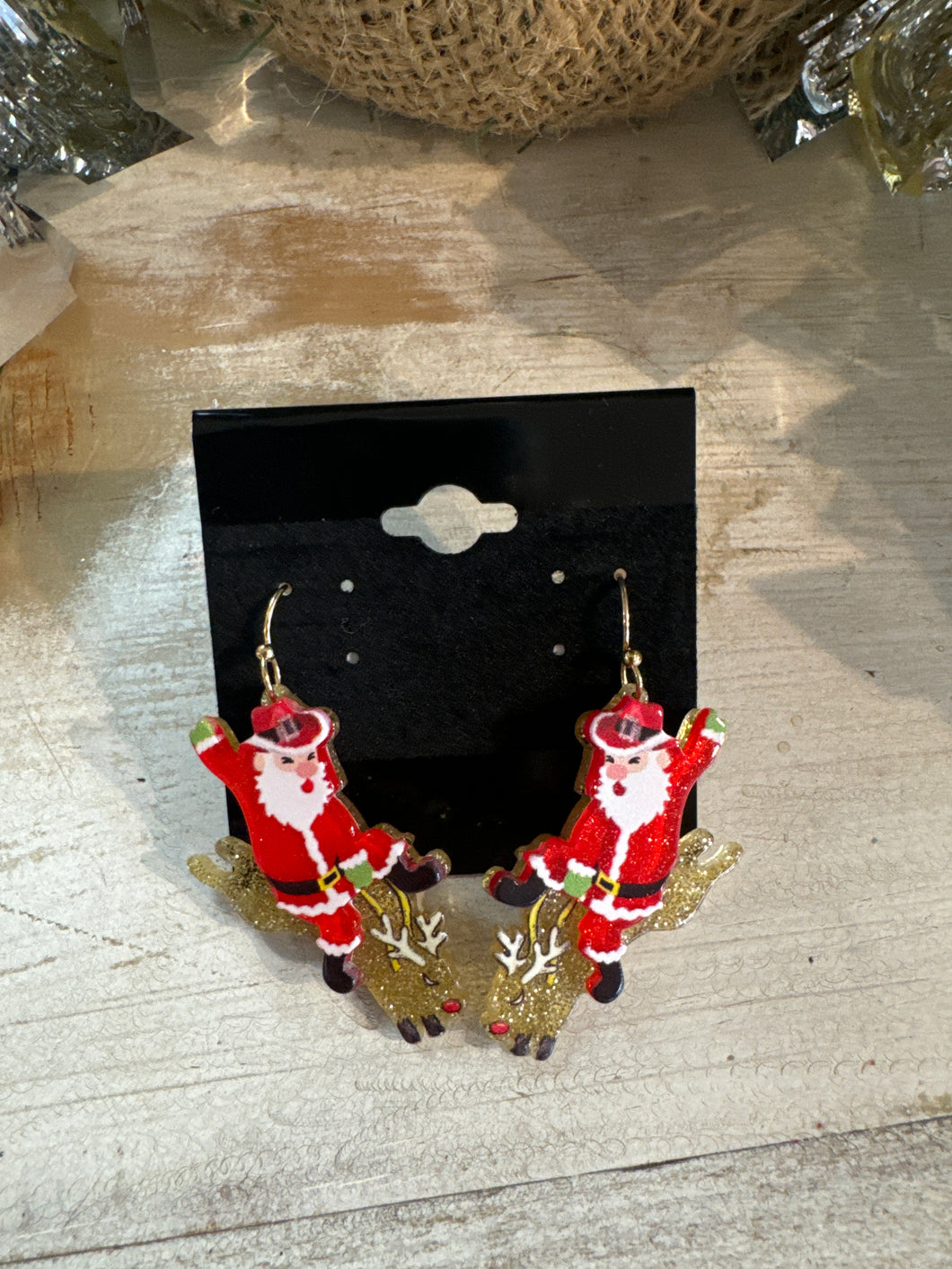 Bucking Reindeer Earring
