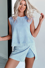 Load image into Gallery viewer, Playdate Mineral Wash Sleeveless Top and Split Skort Set