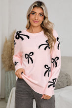 Load image into Gallery viewer, Light Pink Bow Sweater