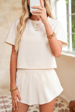 Load image into Gallery viewer, Cropped Tee and Ruffle High Waist Skort Set