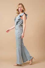 Load image into Gallery viewer, Ruffle Bell Bottom Jumpsuit