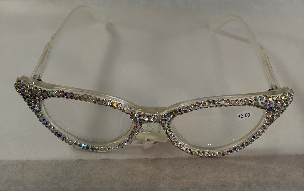 Readers 3.0 White Crystal Cateye