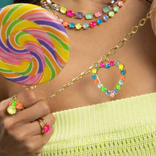 Load image into Gallery viewer, Sorrelli Crystal Open Heart Pendant Necklace-Vibrant Gold