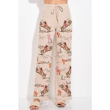 Load image into Gallery viewer, Desert Cowgirl Print Rib Hoodie Loungewear Set