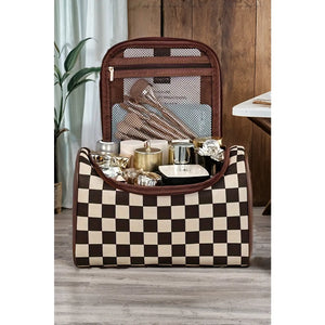 Checkered Makeup Bag