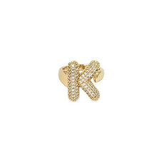 Load image into Gallery viewer, Pavé Initial Ring
